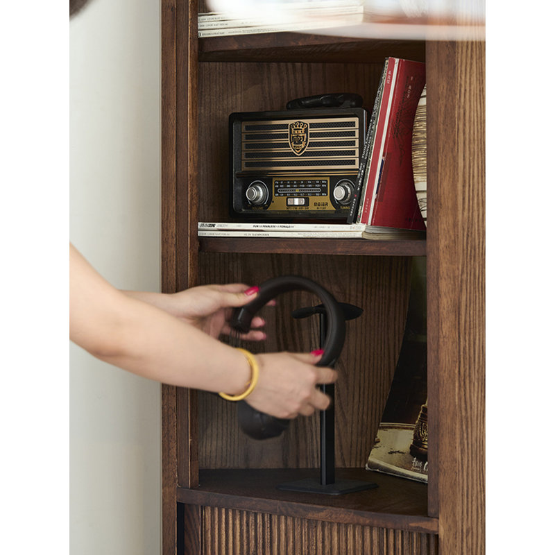 French Retro Solid Wood Corner Cabinet