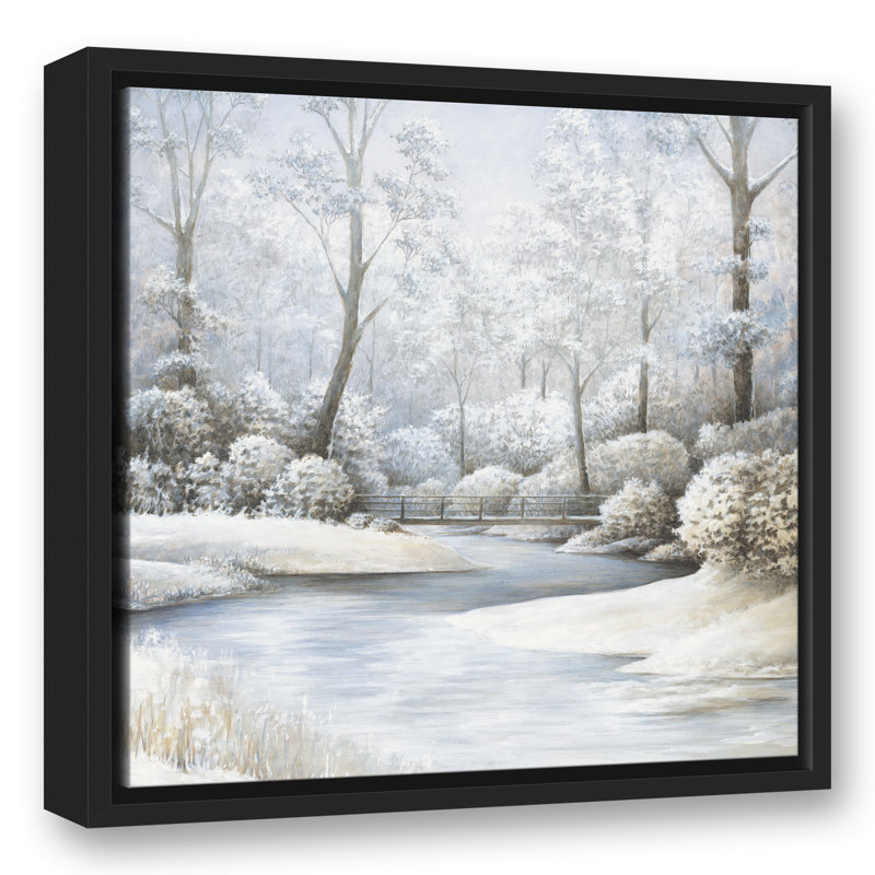 Winter Creek Landscape, reproduction d'art sur toile, H 13,75 po x l 13,75 po x P 1,75 po