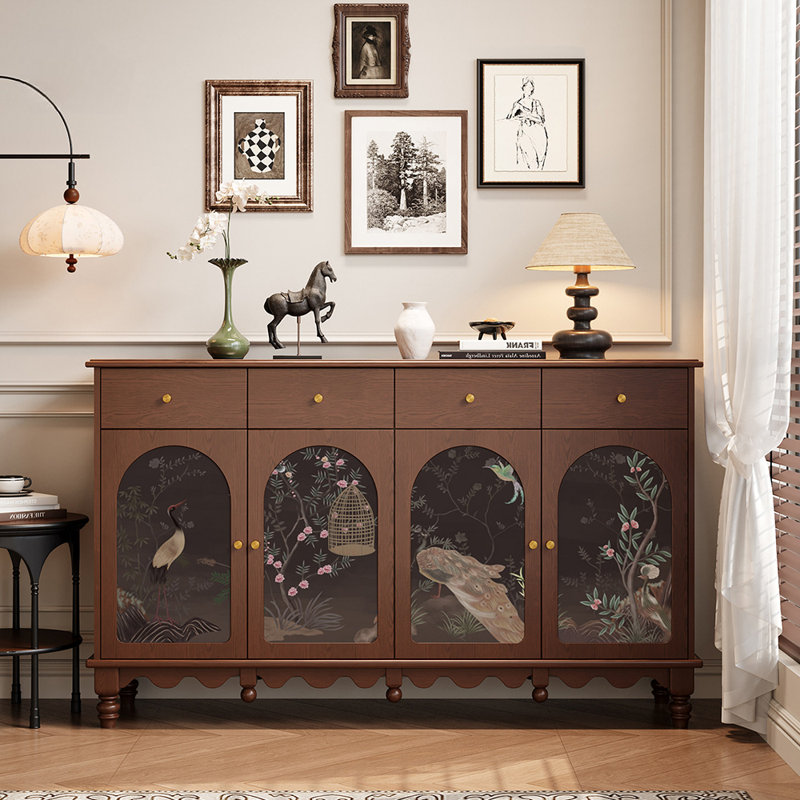 Table de buffet en bois massif de 59 po de largeur Amadas