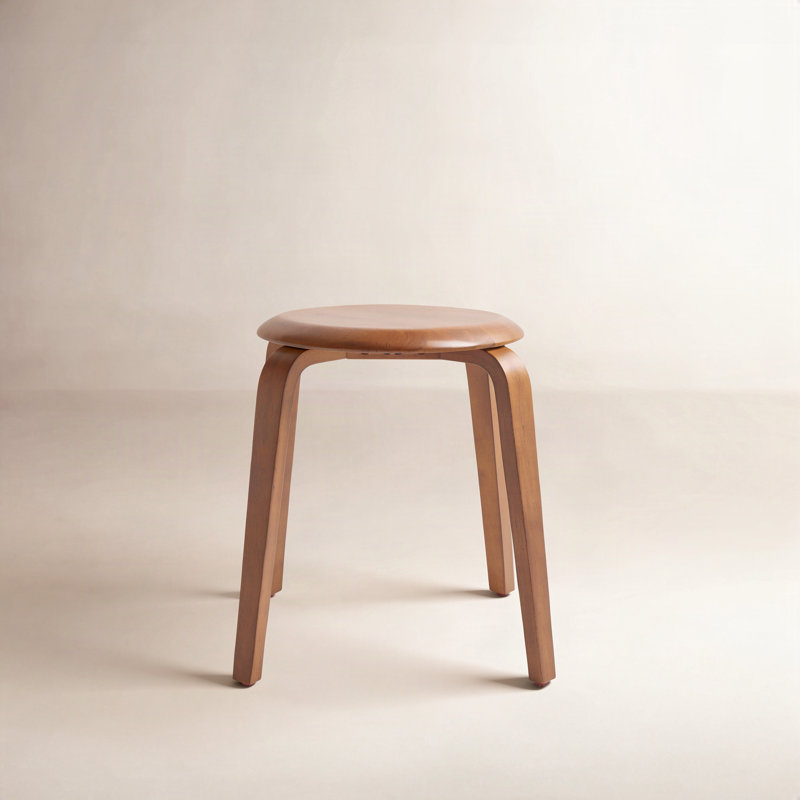 Manufactured Wood Accent Stool, Walnut