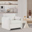 Élégant fauteuil simple avec coussin en chenille doux - Fauteuil d'appoint confortable pour le salon, la chambre à coucher et le bureau