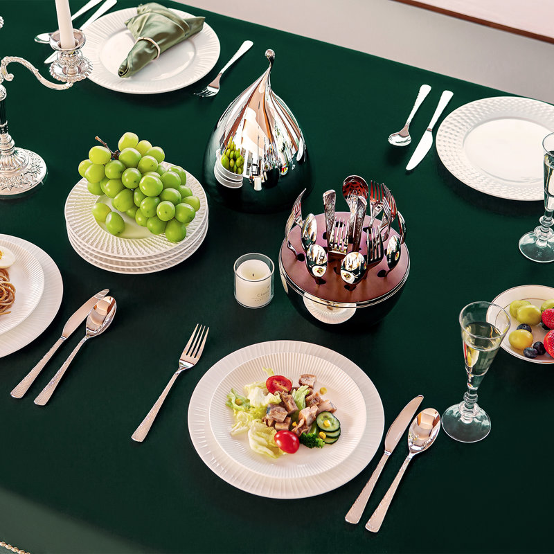 Silverware Set With Storage Organizer, Luxury 20 Piece Flatware Set for 4