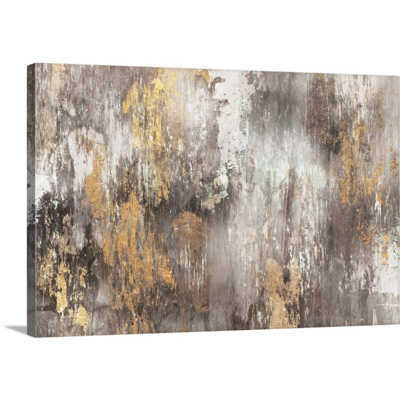 « Gold Ikat » Kaysen - impression, H 20 po x l 30 po x 1,5 po, Toile