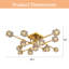 Lustre semi-encastré en cristal 13 lumières-126615061