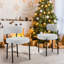 Chaises de salle à manger rembourrées en tissu Sherpa avec dossier pour la salle à manger, la cuisine et le salon-879054976-879054983