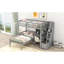 Twin Size Loft Bed With A Stand-Alone Bed, Storage Staircase, Desk, Shelves And Drawers, Gray-1114487996