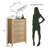 Fake Rattan 5 Drawers Dresser with Pre-Assembled Interlock and Slide, 47" Tall Modern Chest of Drawers, Wood Drawer Organizer for Bedroom, Living Room, Hallway, Entryway,-256978663