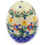 Polish Pottery Egg Figurine