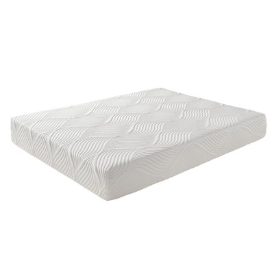 Queen Mattress, Firm Gel Memory Foam, Tencel Polyester Cover White 10 Inch