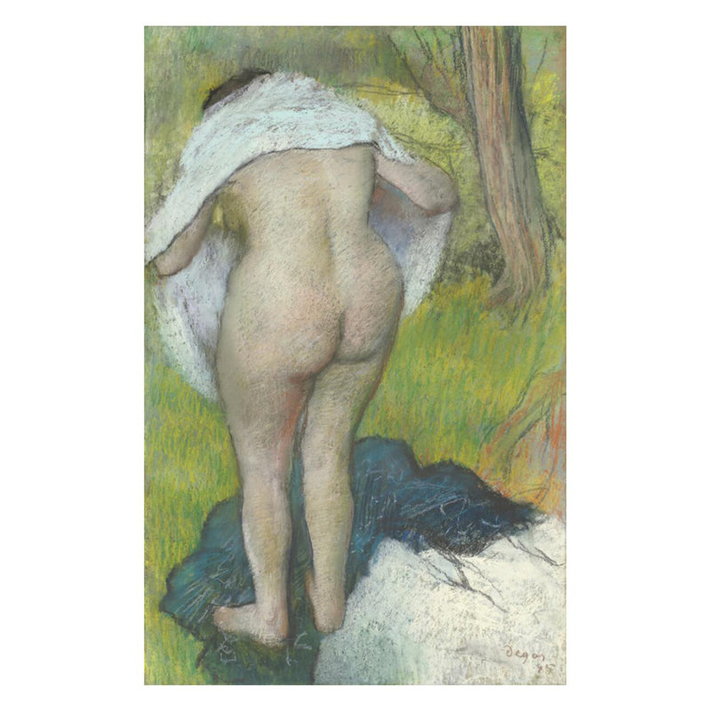 «Girl Drying Herself» par Edgar Degas - Estampe numérique, H 28 po x l 22 po