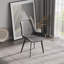 Chaise de salle à manger moderne avec pieds en métal noir et gris - 2Pcs / Ctn