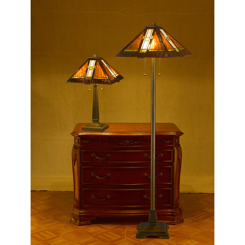 Ensemble de lampes de table et sur pied 2 pièces Allexandria