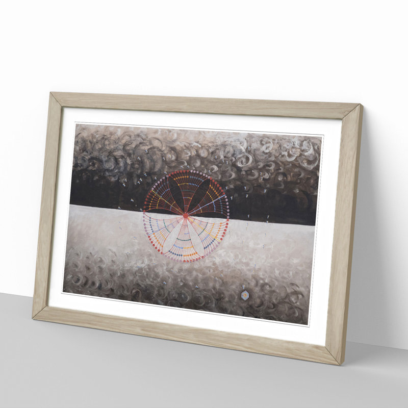 The Swan No.10 by Hilma Af Klint - Picture Frame Painting, 48cm H x 65cm W x 2cm D, Oak Framed