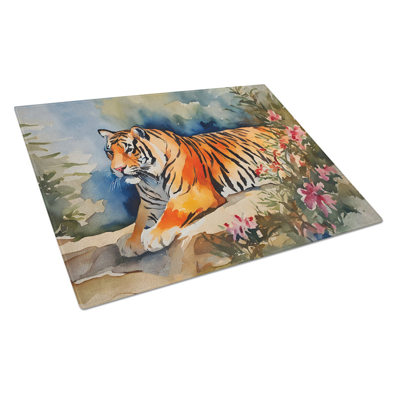 Tiger Glass Cutting Board Large