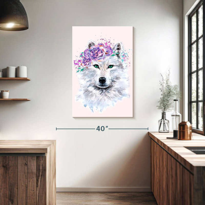 Loup floral Brampt, H 39 po x l 26 po