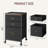 Versatile 3-Drawer Mobile File Cabinet – Compact Fabric Storage Solution with Wheels for Home Office, Accommodates Letter and A4 Documents