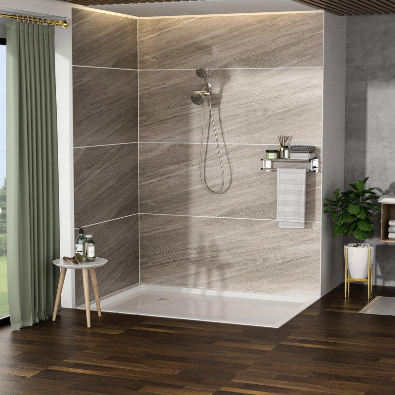 Multi Function Shower , 4.7" Rain Showerhead & 8 Hand Shower, Brushed Nickel Handheld Dual Kit
