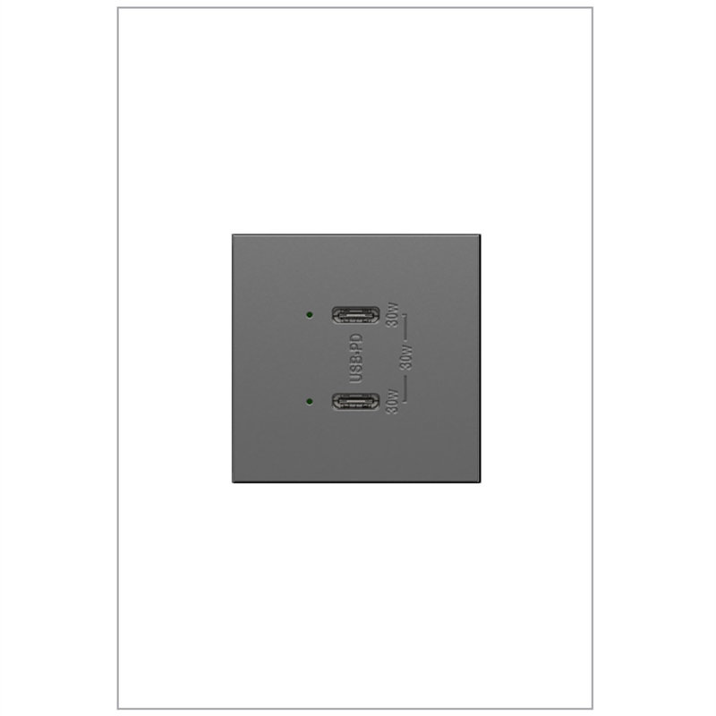 Adorne Ultra Fast Plus 30W Power Delivery USB Type C/C Outlet, Bronze