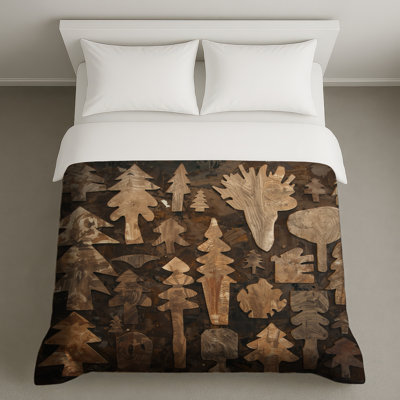 Wooden Tree Silhouettes Duvet Covers