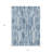 HomeRoots 3' X 5' Navy Blue And Sky Blue Abstract Washable Indoor Outdoor Area Rug