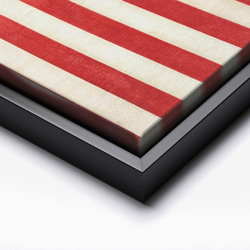 Drapeau des États-Unis, Cadre noir, Canevas, H 24 po x l 32 po