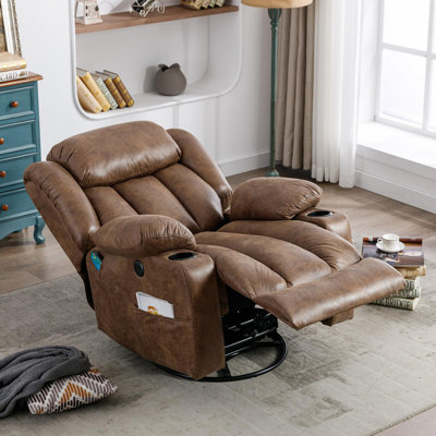 Fauteuil inclinable en cuir Ruhe