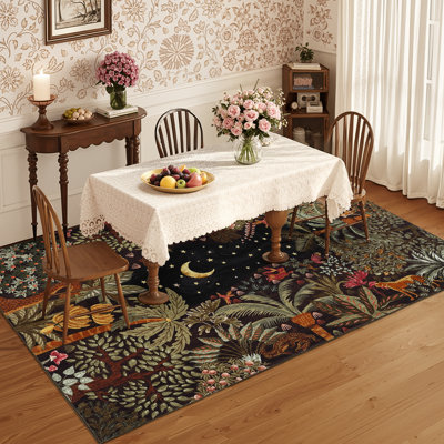 Jungle Animal Area Rug for Bedroom, Living Room and Hallway