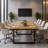 94.5" Rectangular Solid Wood Conference Table, Computer Desk for Office