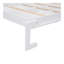 Lit escamotable double avec plusieurs tablettes de rangement et une armoire, blanc