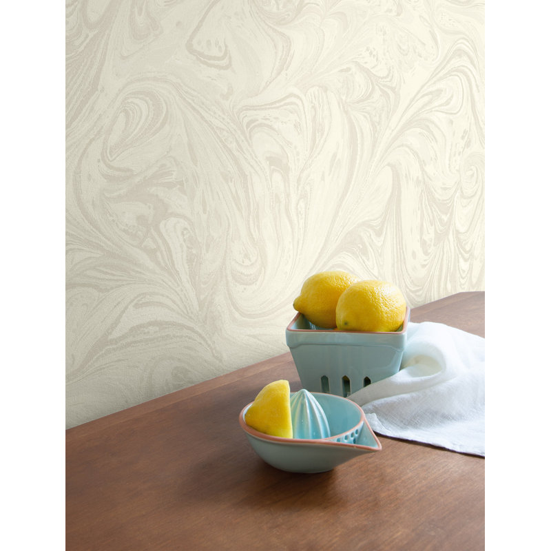 Rouleau de papier peint L 27 pi x l 27 po Vesely, Crème