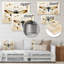 «Beige and Yellow Moth Blueprint - Insectes & Bugsmetal», art mural MT134705-987534316