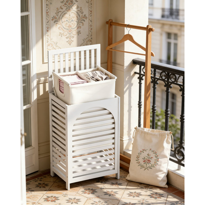 Large Bamboo Laundry Hamper With Lid And Removable Liner, 22.5 Gallon Capacity Clothes Basket With Handles For Home Organization