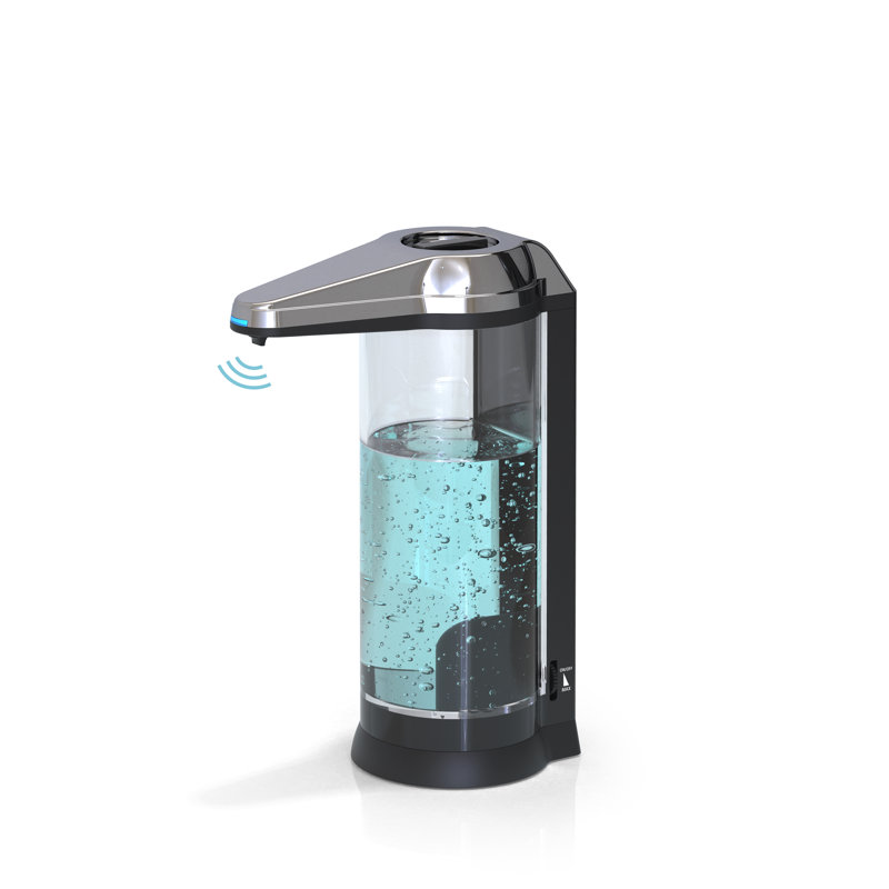 Touchless Chrome and Black Automatic Soap Dispenser