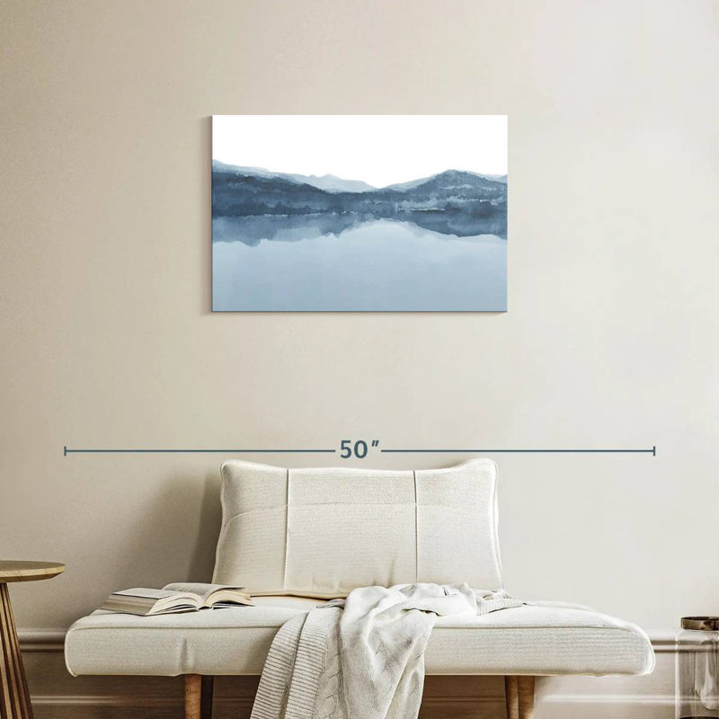 Aquarelle Avery III, nuances de bleu I, H 20 po x l 30 po