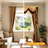 European Retro Velvet Swag Valance with Beaded Tassels, Magic Tape Install, 1-Panel-2015674383