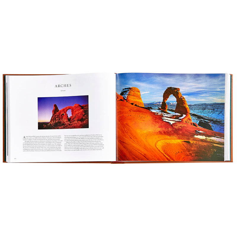 Graphic Image Treasured Lands, CoffeeTable Book, Leather, Tan