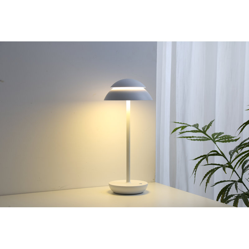 Wireless Led White Desk / Table Lamp Touch Sensor 3-color Stepless Dimmable Rechargeable Night Light