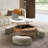 Espedita Round Lift-Top Coffee Table Set with Storage & 3 Ottomans