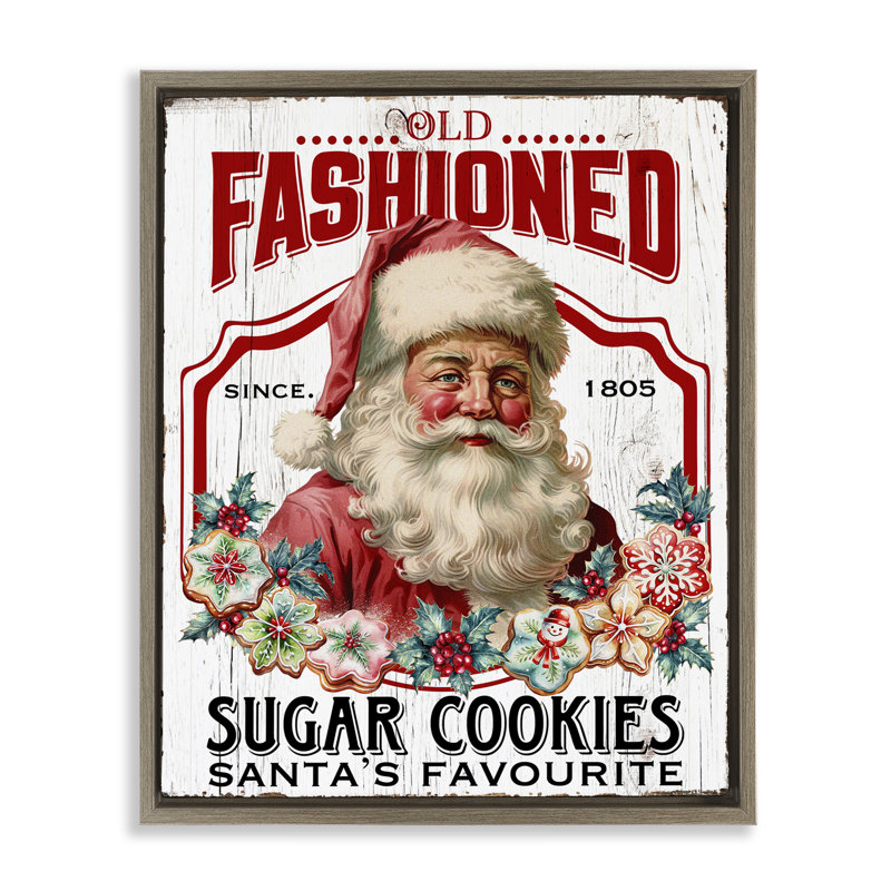 Art mural sur toile Old Fashioned Cookies par Creatif Belle, Cadre flottant orme Montalcino, H 31 po x l 25 po