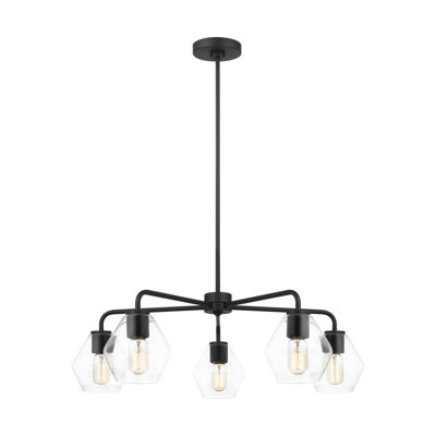 Lustre linéaire Spoutnik à 5 lumières Rooks