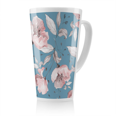 Flowers On Latte Mug