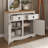 Likins 35.83'' Solid Wood Sideboard