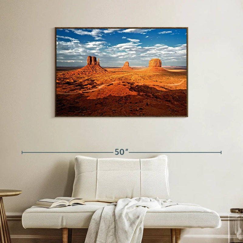 Monument Valley I, Floating Frame Walnut, 40" X 27"