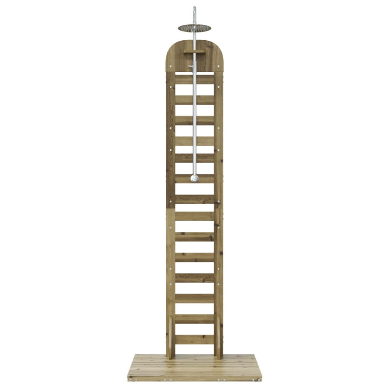 Outdoor Shower and Footwash Spout, Green Oak