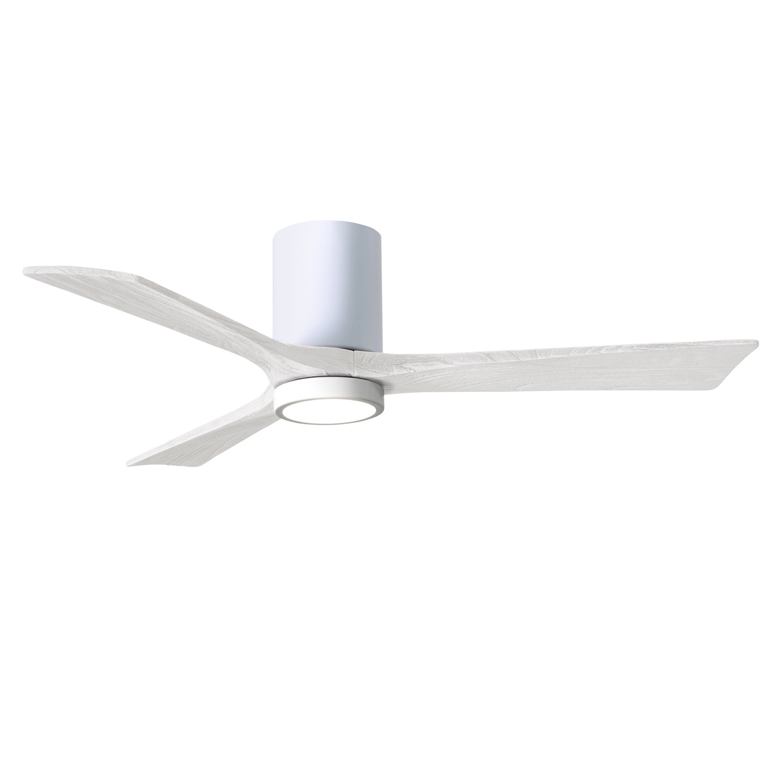 Olivier Ceiling Fan with LED Light Kit, Gloss White, Matte White, 52"