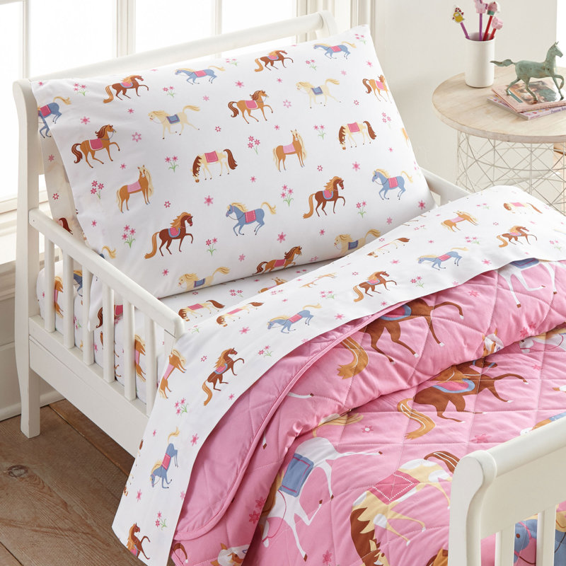 Taie d'oreiller pour enfant 100% coton Wildkin - Taille douce, respirante et standard - Chevaux