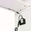 Lit plateforme simple en bois avec bureau, armoire, armoires, tiroirs et tablettes, blanc