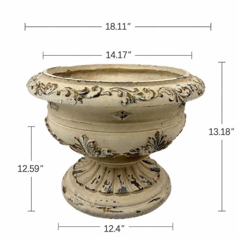 Jardinière d'extérieur durable unique peinte à la main avec trou de drainage et bouchon, fabrication en oxyde de magnésium résistant aux intempéries, idéale pour la plantation de patio, de terrasse, de jardin, de balcon et de décoration
