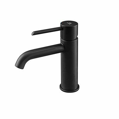 Round Single Control Lavatory Faucet, Black
