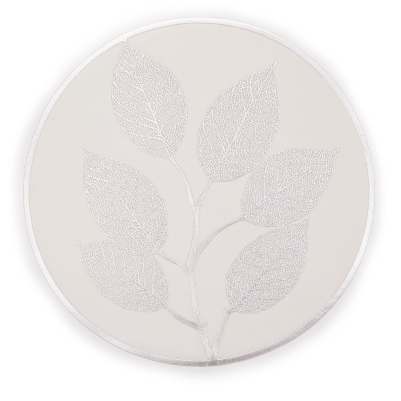 Feuille Placemat 15", Silver